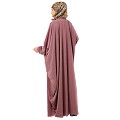 Front open Kaftan with fashionable buttons- Puce Pink
